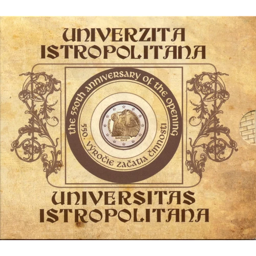 Moneda de 2 Euros Conmemorativos de Eslovaquia 2017 - Universidad Istropolitana - Cartera Conmemorativa - Foto 1