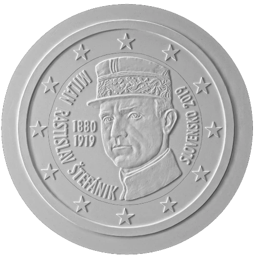 Moneda de 2 Euros Conmemorativos de Eslovaquia 2019 - Milan Rastislav Štefánik - Segunda Posición Concurso