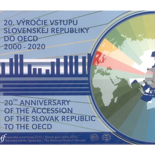 Moneda de 2 Euros Conmemorativos de Eslovaquia 2020 - 20 Aniversario de la Adhesión de Eslovaquia a la OECD - Cartera OCDE - Foto 1