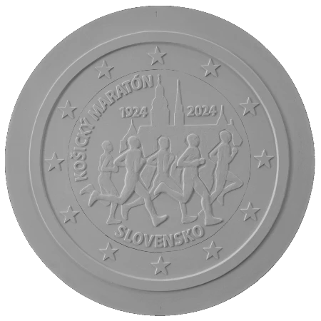 Moneda de 2 Euros Conmemorativos de Eslovaquia 2024 - Maratón de Kosice - Tercera Posición en el Concurso