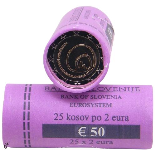 Moneda de 2 Euros Conmemorativos de Eslovenia 2013 - Cueva de Postojna - Rollo - Foto 1