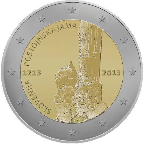 Moneda de 2 Euros Conmemorativos de Eslovenia 2013 - Cueva de Postojna - Tercera Posición Concurso