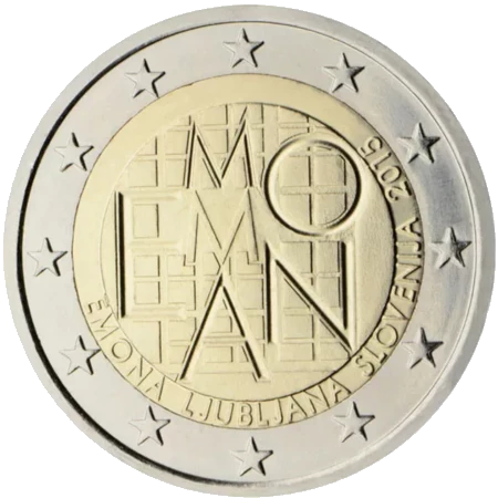 Moneda de 2 Euros Conmemorativos de Eslovenia 2015 - Asentamiento Romano de Emona
