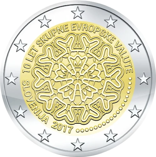 Moneda de 2 Euros Conmemorativos de Eslovenia 2017 - 10 Aniversario del Euro en Eslovenia - Tercera Posición Concurso