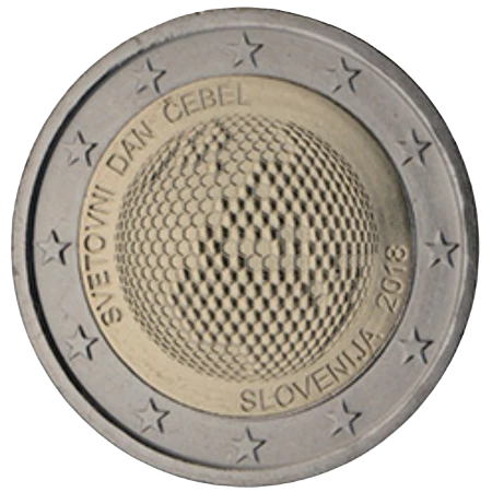 Moneda de 2 Euros Conmemorativos de Eslovenia 2018 - Día Mundial de las Abejas