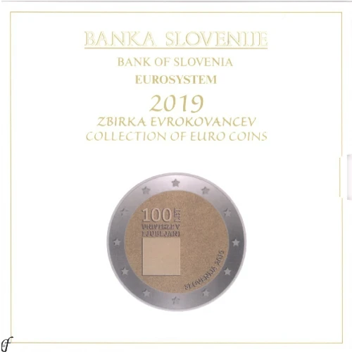 Moneda de 2 Euros Conmemorativos de Eslovenia 2019 - Universidad de Liubliana - Cartera Anual Flor de Cuño - Foto 1