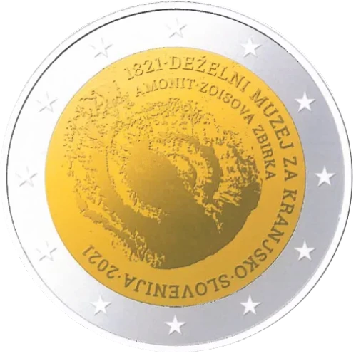 Moneda de 2 Euros Conmemorativos de Eslovenia 2021 - Museo Provincial de Carniola - Segunda Posición Concurso