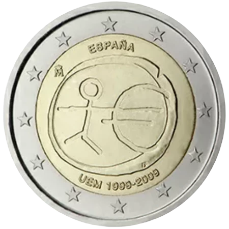 Moneda de 2 Euros Conmemorativos de España 2009 - Unión Económica y Monetaria