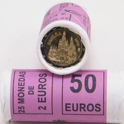 Moneda de 2 Euros Conmemorativos de España 2012 - Catedral de Burgos - Rollo - Foto 1