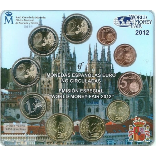 Moneda de 2 Euros Conmemorativos de España 2012 - Catedral de Burgos y 10 Aniversario del Euro - Cartera WMF - Foto 1