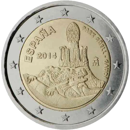 Moneda de 2 Euros Conmemorativos de España 2014 - Park Güell
