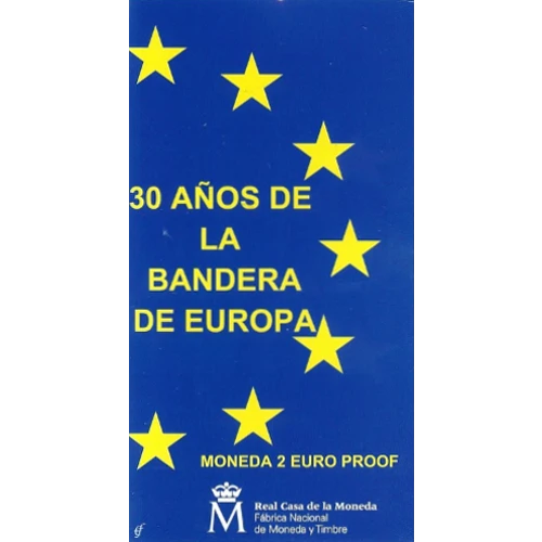 Moneda de 2 Euros Conmemorativos de España 2015 - 30 Aniversario de la Bandera de la Unión Europea - Cartera Proof - Foto 1
