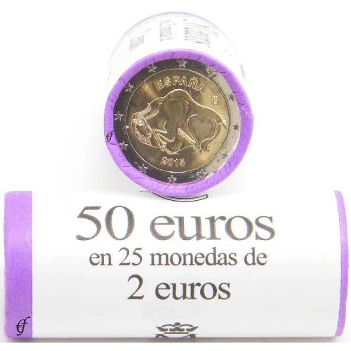 Moneda de 2 Euros Conmemorativos de España 2015 - Cueva de Altamira - Rollo - Foto 1