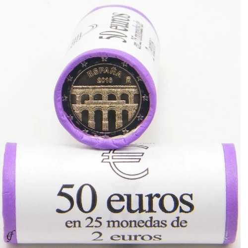Moneda de 2 Euros Conmemorativos de España 2016 - Acueducto de Segovia - Rollo - Foto 1