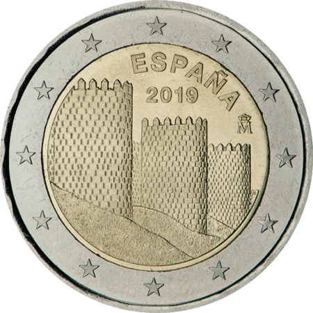 Moneda de 2 Euros Conmemorativos de España 2019 - Murallas de Ávila