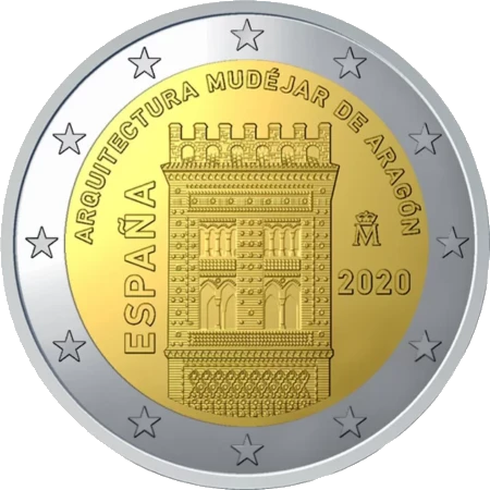 Moneda de 2 Euros Conmemorativos de España 2020 - Arquitectura Mudéjar de Aragón