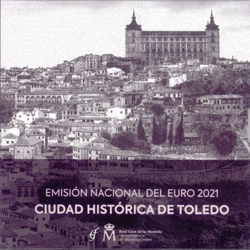 Moneda de 2 Euros Conmemorativos de España 2021 - Ciudad Histórica de Toledo - Cartera Anual Flor de Cuño - Foto 1