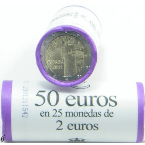 Moneda de 2 Euros Conmemorativos de España 2021 - Ciudad Histórica de Toledo - Rollo - Foto 1