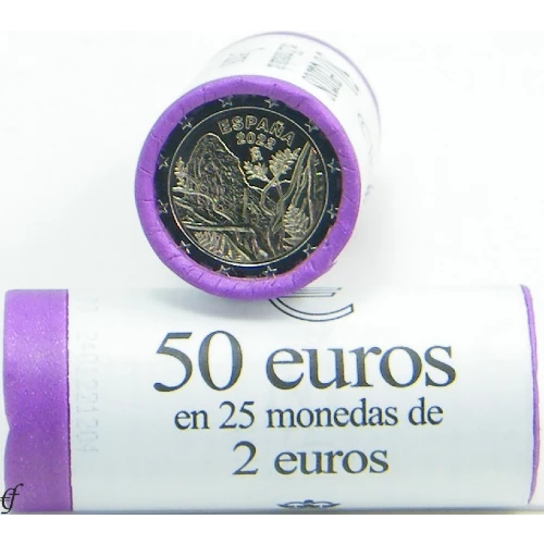 Moneda de 2 Euros Conmemorativos de España 2022 - Parque Nacional de Garajonay - Rollo - Foto 1