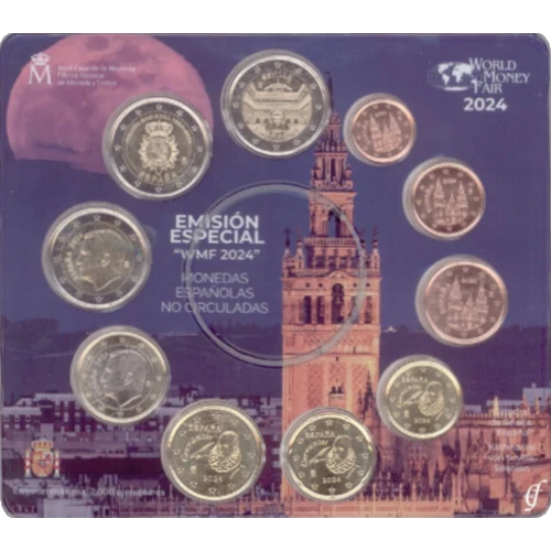 Moneda de 2 Euros Conmemorativos de España 2024 - Real Alcázar de Sevilla y Policía Nacional - Cartera WMF - Foto 1