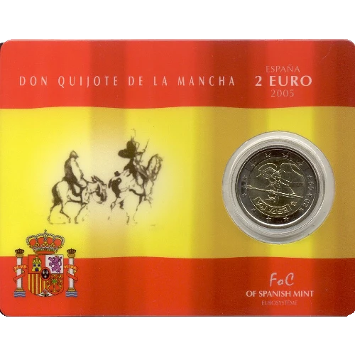 Moneda de 2 Euros Conmemorativos de España de 2005 - Cuarto Centenario del Quijote - Coincard Privada - Foto 1