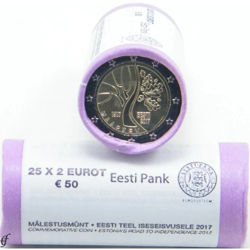 Moneda de 2 Euros Conmemorativos de Estonia 2017 - Camino a la Independencia de Estonia - Rollo - Foto 1