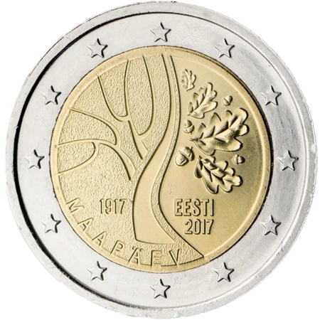 Moneda de 2 Euros Conmemorativos de Estonia 2017 - Camino a la Independencia de Estonia