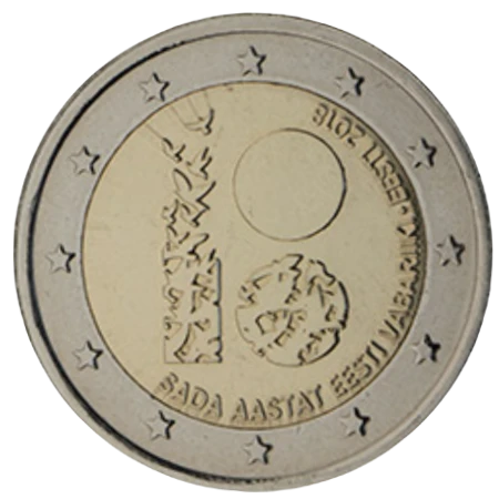 Moneda de 2 Euros Conmemorativos de Estonia 2018 - 100 Aniversario de la Independencia de Estonia