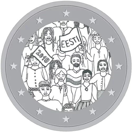 Moneda de 2 Euros Conmemorativos de Estonia 2019 - Festival de la Canción - Propuesta 8 Concurso