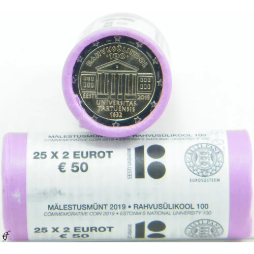 Moneda de 2 Euros Conmemorativos de Estonia 2019 - Universidad de Tartu - Foto 1