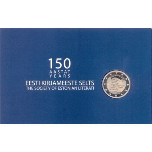 Moneda de 2 Euros Conmemorativos de Estonia 2022 - Sociedad de Literatos de Estonia - Coincard - Foto 1