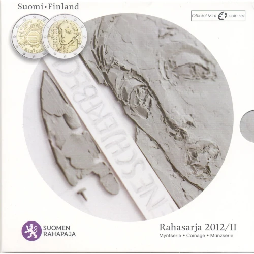 Moneda de 2 Euros Conmemorativos de Finlandia 2012 - Helene Schjerfbeck y 10 Aniversario del Euro - Cartera Anual Flor de Cuño - Foto 1