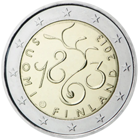 Moneda de 2 Euros Conmemorativos de Finlandia 2013 - Parlamento de 1863