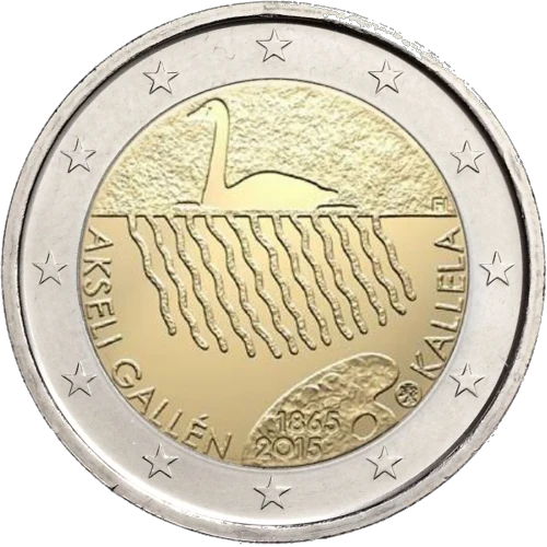 Moneda de 2 Euros Conmemorativos de Finlandia 2015 - Akseli Gallen-Kallela - Boceto Rechazado