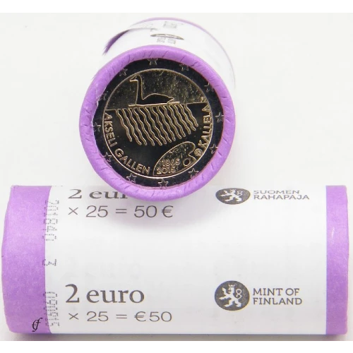 Moneda de 2 Euros Conmemorativos de Finlandia 2015 - Akseli Gallen-Kallela - Rollo - Foto 1