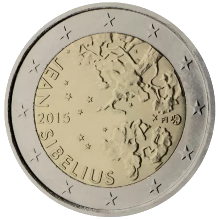 Moneda de 2 Euros Conmemorativos de Finlandia 2015 - Jean Sibelius