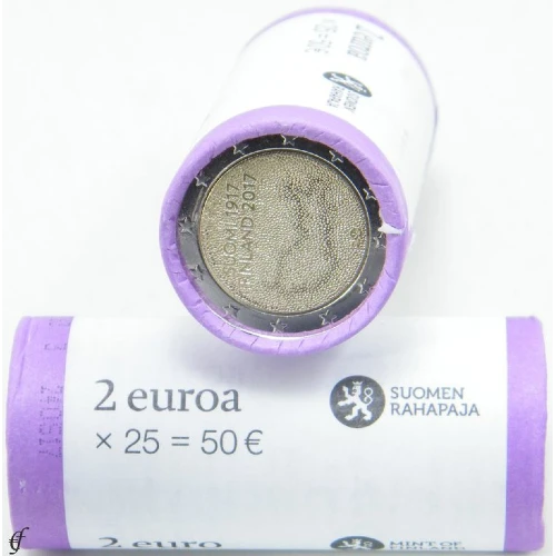 Moneda de 2 Euros Conmemorativos de Finlandia 2017 - Centenario de la Independencia de Finlandia - Rollo - Foto 1