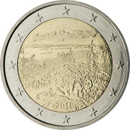 Moneda de 2 Euros Conmemorativos de Finlandia 2018 - Paisaje Nacional Finlandés de Koli