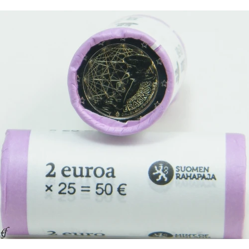 Moneda de 2 Euros Conmemorativos de Finlandia 2022 - 35 Aniversario del Programa Erasmus - Rollo - Foto 1