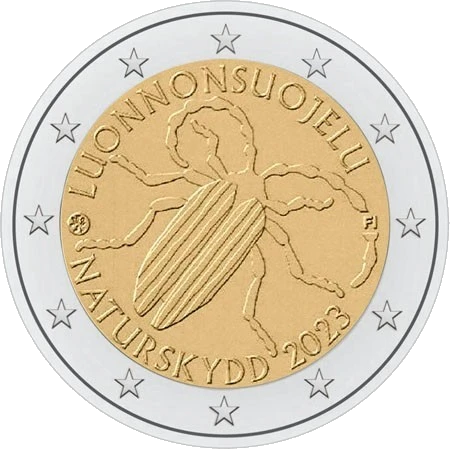 Moneda de 2 Euros Conmemorativos de Finlandia 2023 - Primera Ley de Conservación de la Naturaleza de Finlandia