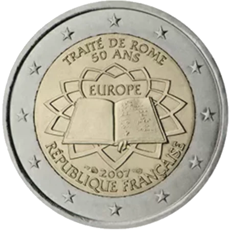 Moneda de 2 Euros Conmemorativos de Francia 2007 - Tratado de Roma