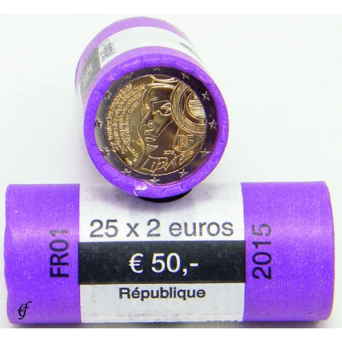 Moneda de 2 Euros Conmemorativos de Francia 2015 - Fiesta de la Federación - Rollo - Foto 1