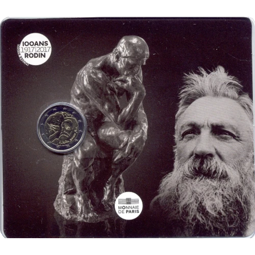 Moneda de 2 Euros Conmemorativos de Francia 2017 - Auguste Rodin - Coincard - Foto 1
