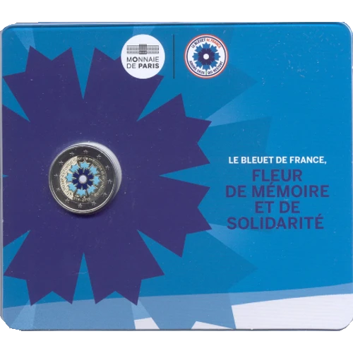 Moneda de 2 Euros Conmemorativos de Francia 2018 - Bleuet de France - Coincard - Foto 1