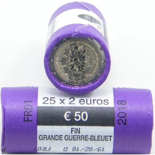 Moneda de 2 Euros Conmemorativos de Francia 2018 - Bleuet de France - Rollo - Foto 1