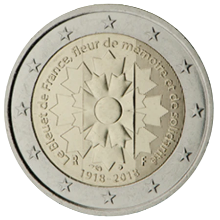 Moneda de 2 Euros Conmemorativos de Francia 2018 - Bleuet de France
