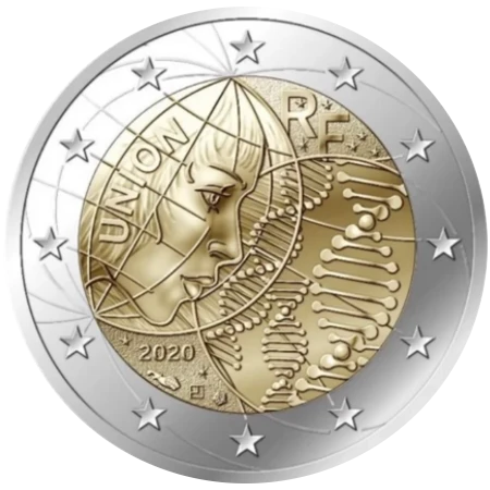 Moneda de 2 Euros Conmemorativos de Francia 2020 - Investigación Médica