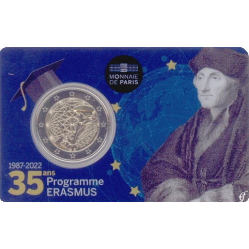 Moneda de 2 Euros Conmemorativos de Francia 2022 - 35 Aniversario del Programa Erasmus - Coincard - Foto 1