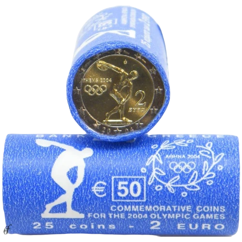 Moneda de 2 Euros Conmemorativos de Grecia 2004 - Juegos Olímpicos de Atenas 2004 - Rollo - Foto 1