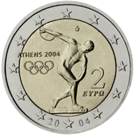 Moneda de 2 Euros Conmemorativos de Grecia 2004 - Juegos Olímpicos de Atenas 2004